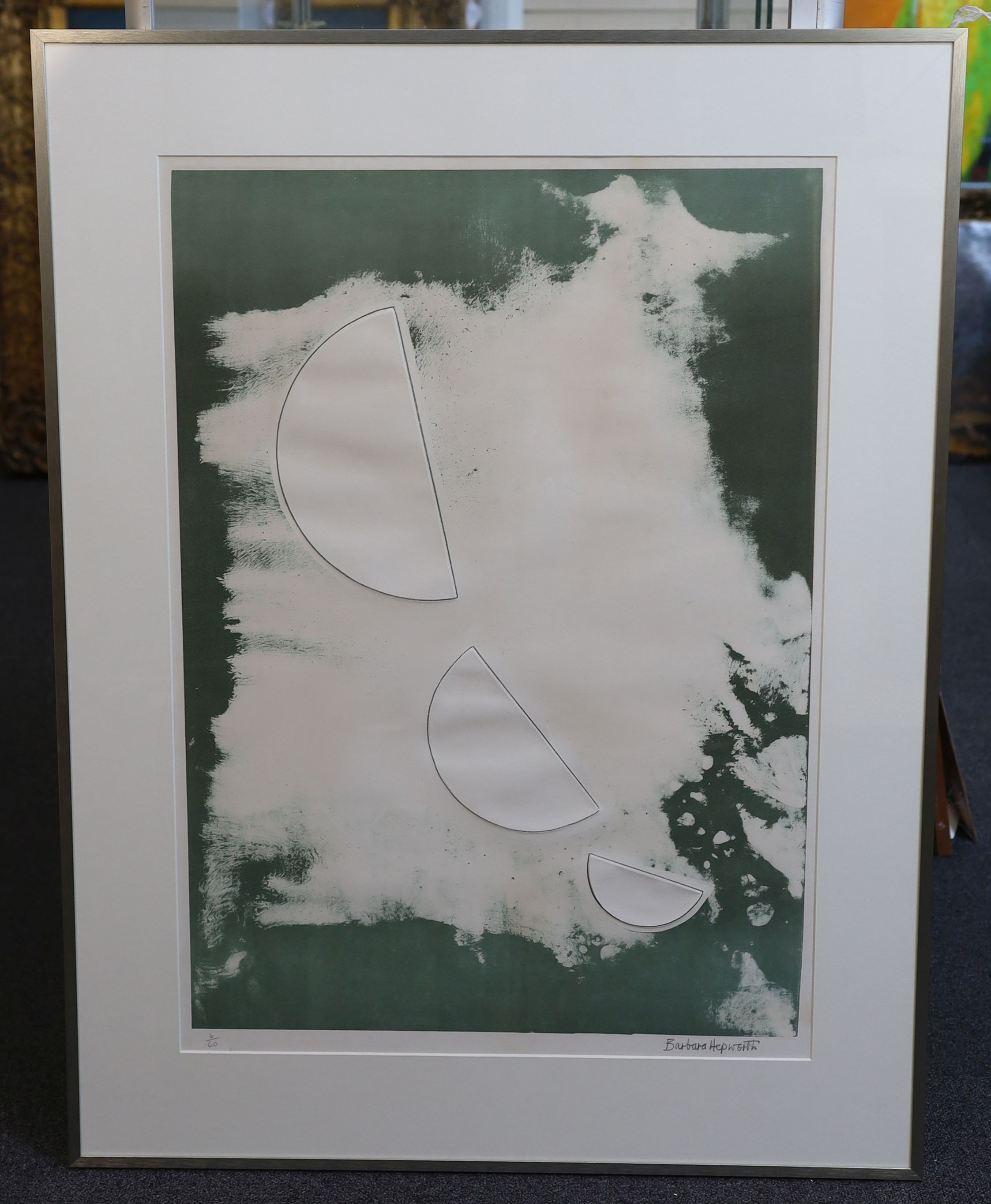 Dame Barbara Hepworth (1903-1975), 'Desert Forms' from the Aegean Suite, lithograph, 79 x 56cm